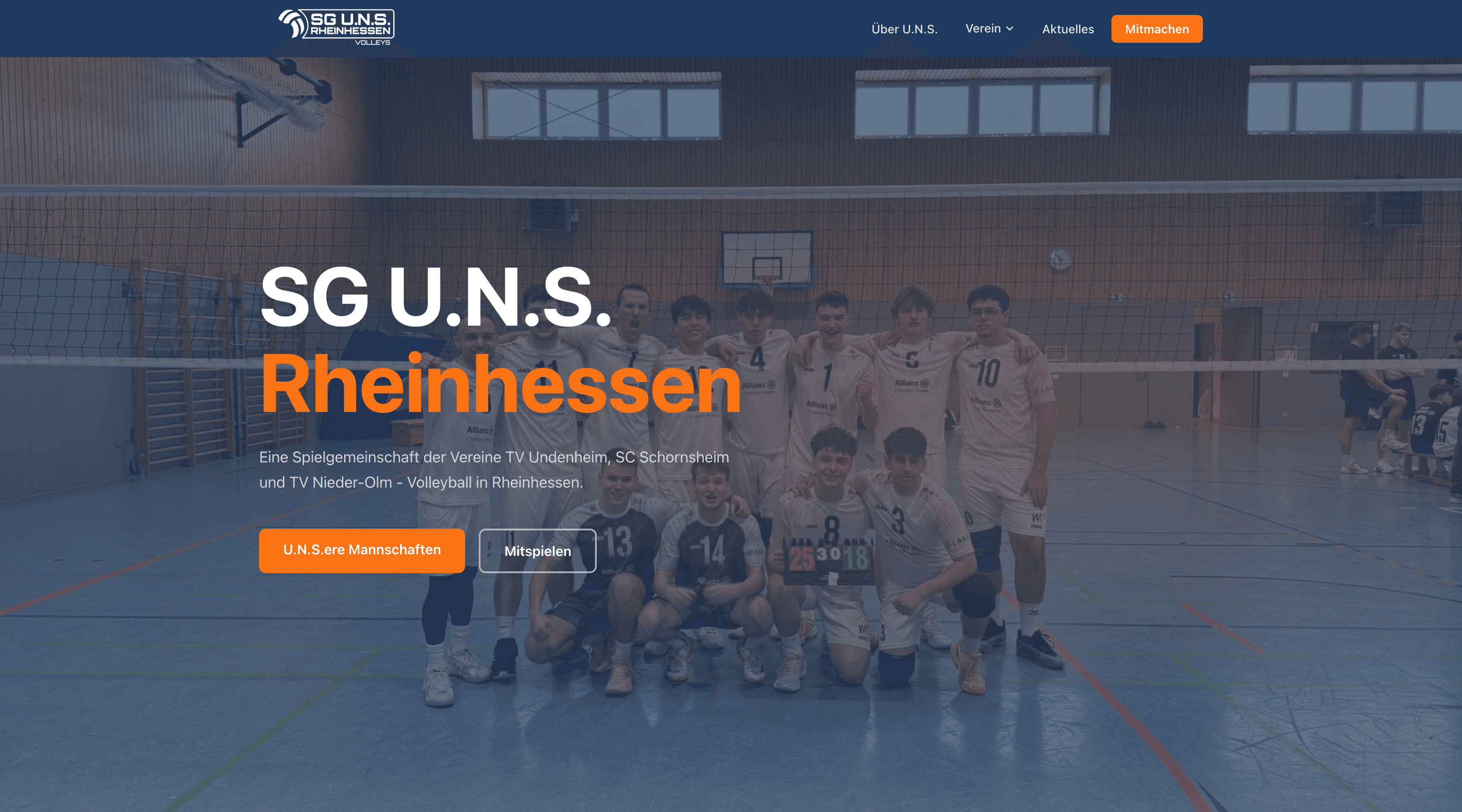 SG U.N.S. Rheinhessen Volleys Website